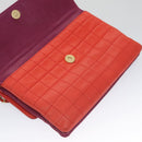 CHANEL Choco Bar Chain Hand Bag Lamb Skin Purple Pink CC Auth bs20703-27