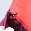 CHANEL Choco Bar Chain Hand Bag Lamb Skin Purple Pink CC Auth bs20703-31