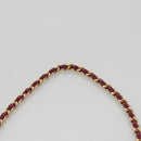 CHANEL Choco Bar Chain Hand Bag Lamb Skin Purple Pink CC Auth bs20703-14