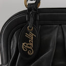 BALLY Hand Bag Leather Black Auth bs20707-17