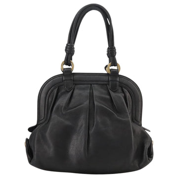 BALLY Hand Bag Leather Black Auth bs20707 - 0