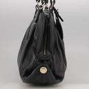 BALLY Hand Bag Leather Black Auth bs20707-4