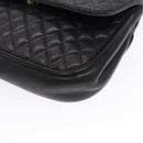 BALLY Shoulder Bag Leather Navy Gold Auth bs20712-15