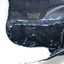 BALLY Shoulder Bag Leather Navy Gold Auth bs20712-11