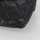 CHANEL Matelasse Chain Waist bag Lamb Skin Black Gold CC Auth bs20726-12