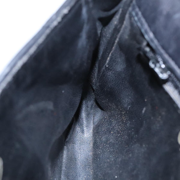 CHANEL Matelasse Chain Waist bag Lamb Skin Black Gold CC Auth bs20726