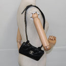 CHANEL Matelasse Chain Waist bag Lamb Skin Black Gold CC Auth bs20726-21