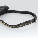 CHANEL Matelasse Chain Waist bag Lamb Skin Black Gold CC Auth bs20726-7