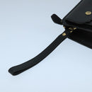 BURBERRY Clutch Bag Leather Black Gold Auth bs20738-8