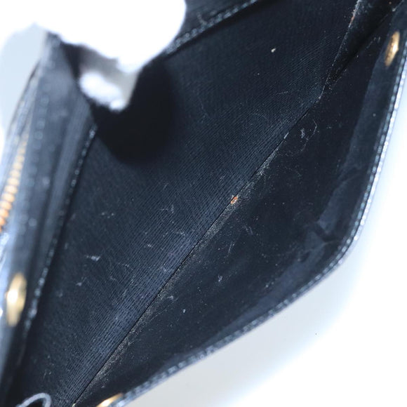 BURBERRY Clutch Bag Leather Black Gold Auth bs20738