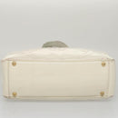 CHANEL Triple Coco Tote Bag Enamel White CC Auth bs20805-7