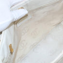 CHANEL Triple Coco Tote Bag Enamel White CC Auth bs20805-19
