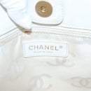 CHANEL Triple Coco Tote Bag Enamel White CC Auth bs20805-21