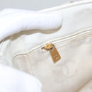 CHANEL Triple Coco Tote Bag Enamel White CC Auth bs20805-24