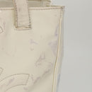 CHANEL Triple Coco Tote Bag Enamel White CC Auth bs20805-3