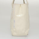 CHANEL Triple Coco Tote Bag Enamel White CC Auth bs20805-6