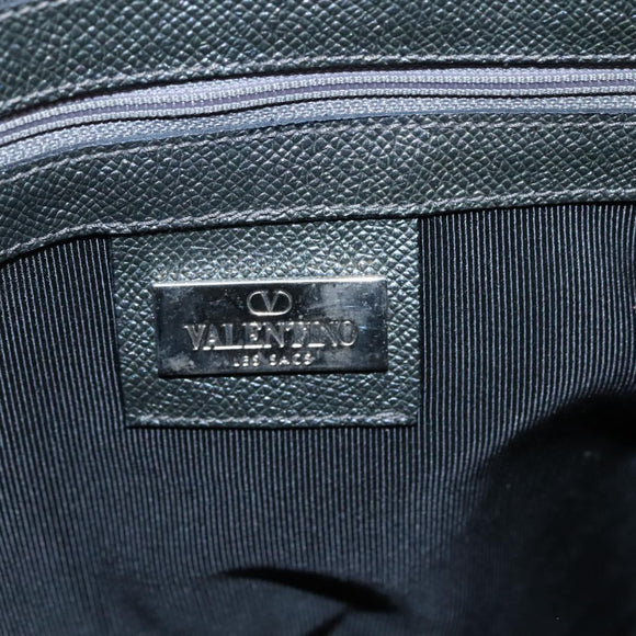 VALENTINO Tote Bag Leather Gray Auth bs20806