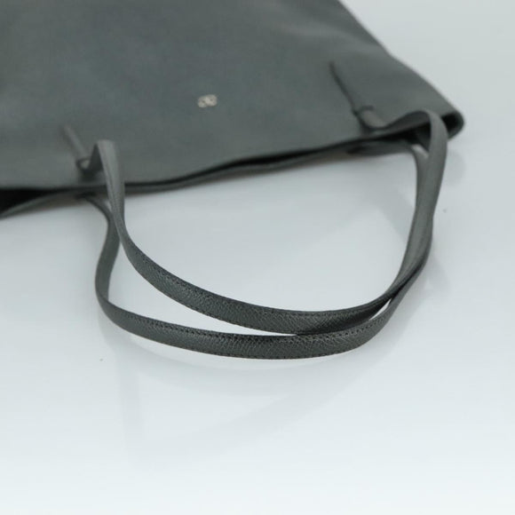 VALENTINO Tote Bag Leather Gray Auth bs20806
