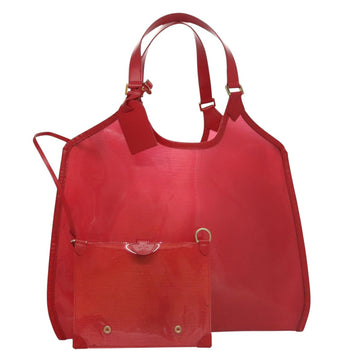 LOUIS VUITTON Epi Plage Via Hand Bag Vinyl Red Grenadine M92152 LV Auth bs20812