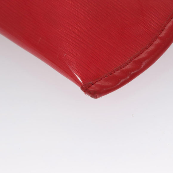 LOUIS VUITTON Epi Plage Via Hand Bag Vinyl Red Grenadine M92152 LV Auth bs20812