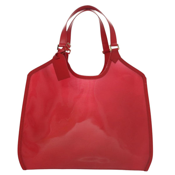LOUIS VUITTON Epi Plage Via Hand Bag Vinyl Red Grenadine M92152 LV Auth bs20812