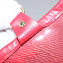 LOUIS VUITTON Epi Plage Via Hand Bag Vinyl Red Grenadine M92152 LV Auth bs20812-12