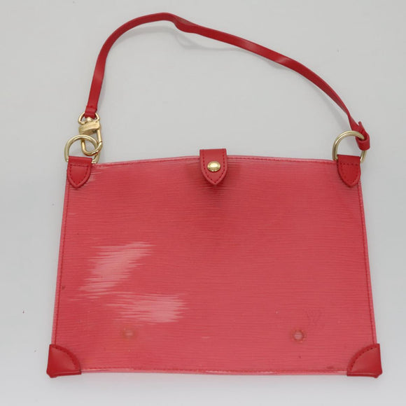 LOUIS VUITTON Epi Plage Via Hand Bag Vinyl Red Grenadine M92152 LV Auth bs20812