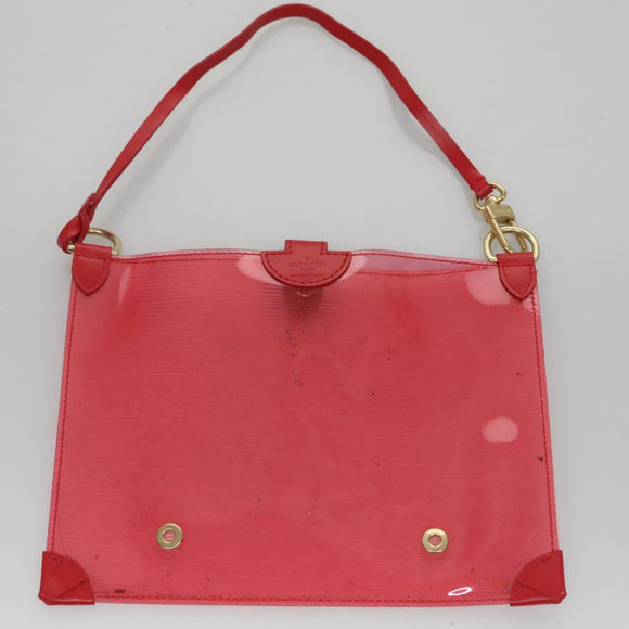 LOUIS VUITTON Epi Plage Via Hand Bag Vinyl Red Grenadine M92152 LV Auth bs20812