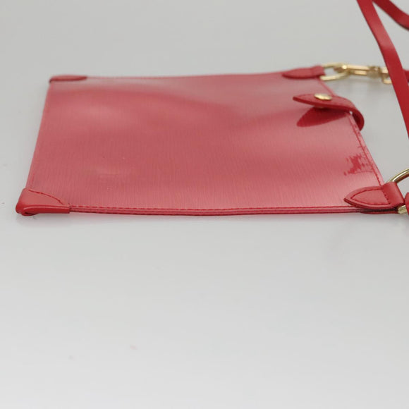 LOUIS VUITTON Epi Plage Via Hand Bag Vinyl Red Grenadine M92152 LV Auth bs20812