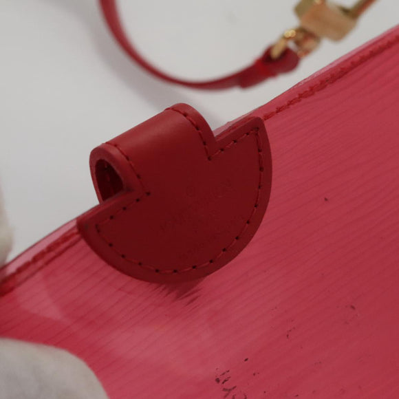 LOUIS VUITTON Epi Plage Via Hand Bag Vinyl Red Grenadine M92152 LV Auth bs20812