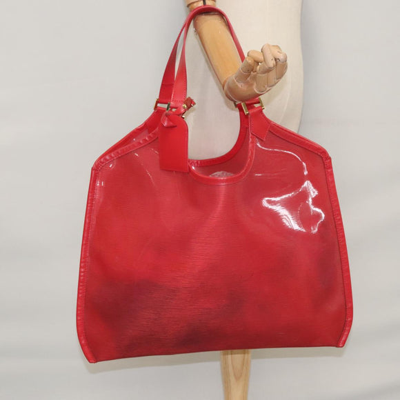 LOUIS VUITTON Epi Plage Via Hand Bag Vinyl Red Grenadine M92152 LV Auth bs20812