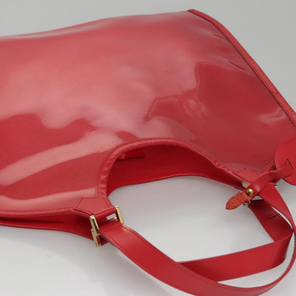 LOUIS VUITTON Epi Plage Via Hand Bag Vinyl Red Grenadine M92152 LV Auth bs20812