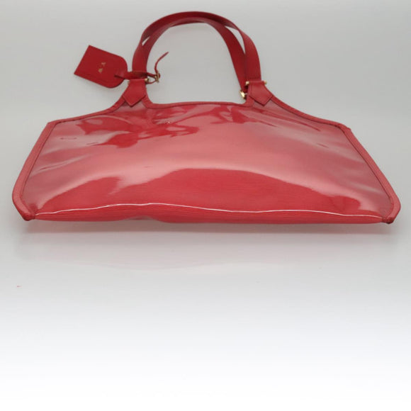 LOUIS VUITTON Epi Plage Via Hand Bag Vinyl Red Grenadine M92152 LV Auth bs20812