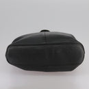 Burberrys Hand Bag Leather Black Gold Auth bs20817-5