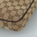 GUCCI GG Canvas Shoulder Bag Beige Gold 92551 Auth bs20822-10
