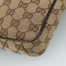 GUCCI GG Canvas Shoulder Bag Beige Gold 92551 Auth bs20822-8