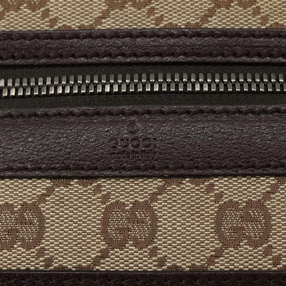GUCCI GG Canvas Shoulder Bag Beige Gold 92551 Auth bs20822
