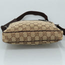GUCCI GG Canvas Schoudertas Beige Goud 92551 Auth bs20822-5