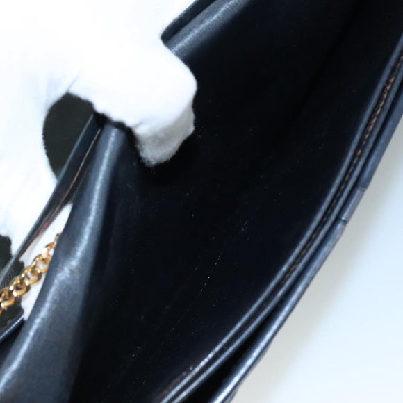 Christian Dior Chain Shoulder Bag Nylon Navy Auth bs20836