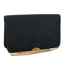 Christian Dior Chain Shoulder Bag Nylon Navy Auth bs20836-1