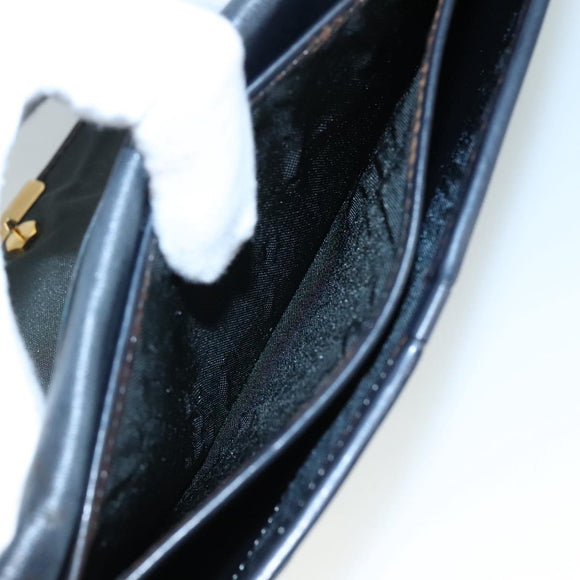 Christian Dior Chain Shoulder Bag Nylon Navy Auth bs20836