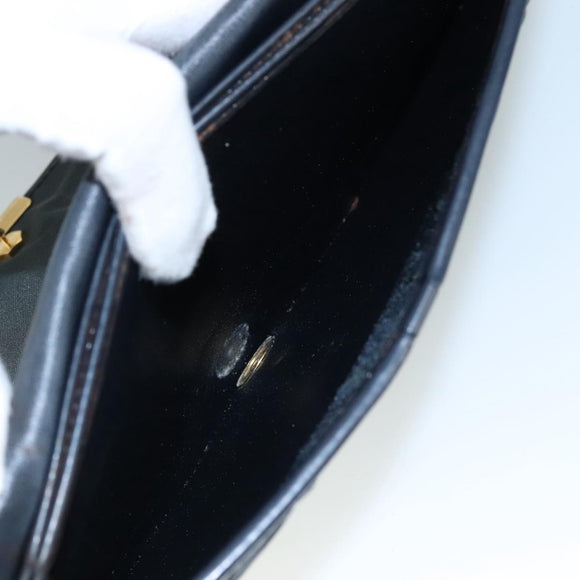 Christian Dior Chain Shoulder Bag Nylon Navy Auth bs20836
