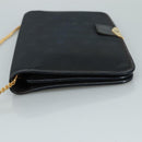 Christian Dior Chain Shoulder Bag Nylon Navy Auth bs20836-4