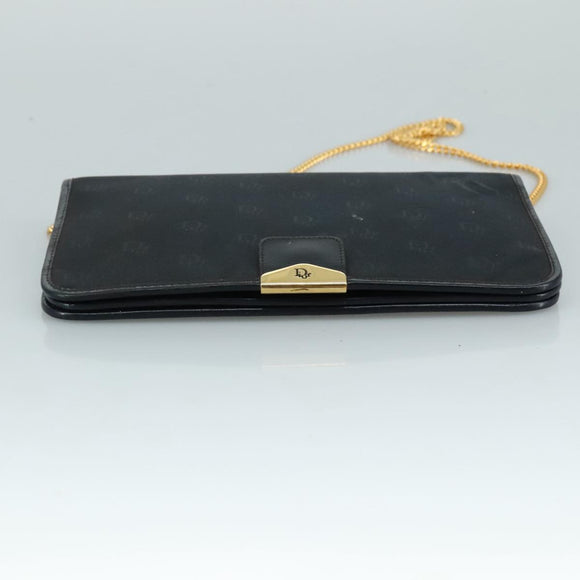 Christian Dior Chain Shoulder Bag Nylon Navy Auth bs20836