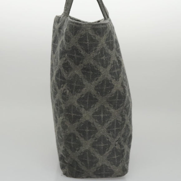 BOTTEGA VENETA Tote Bag Wool Gray Auth bs20839