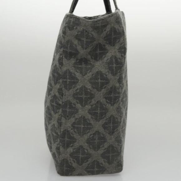 BOTTEGA VENETA Tote Bag Wool Gray Auth bs20839
