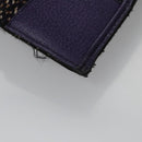 PRADA Hand Bag Wool Leather Purple Silver Auth bs20846-9