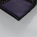 PRADA Hand Bag Wool Leather Purple Silver Auth bs20846A-16