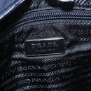 PRADA Hand Bag Wool Leather Purple Silver Auth bs20846A-19