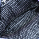 PRADA Hand Bag Wool Leather Purple Silver Auth bs20846-11